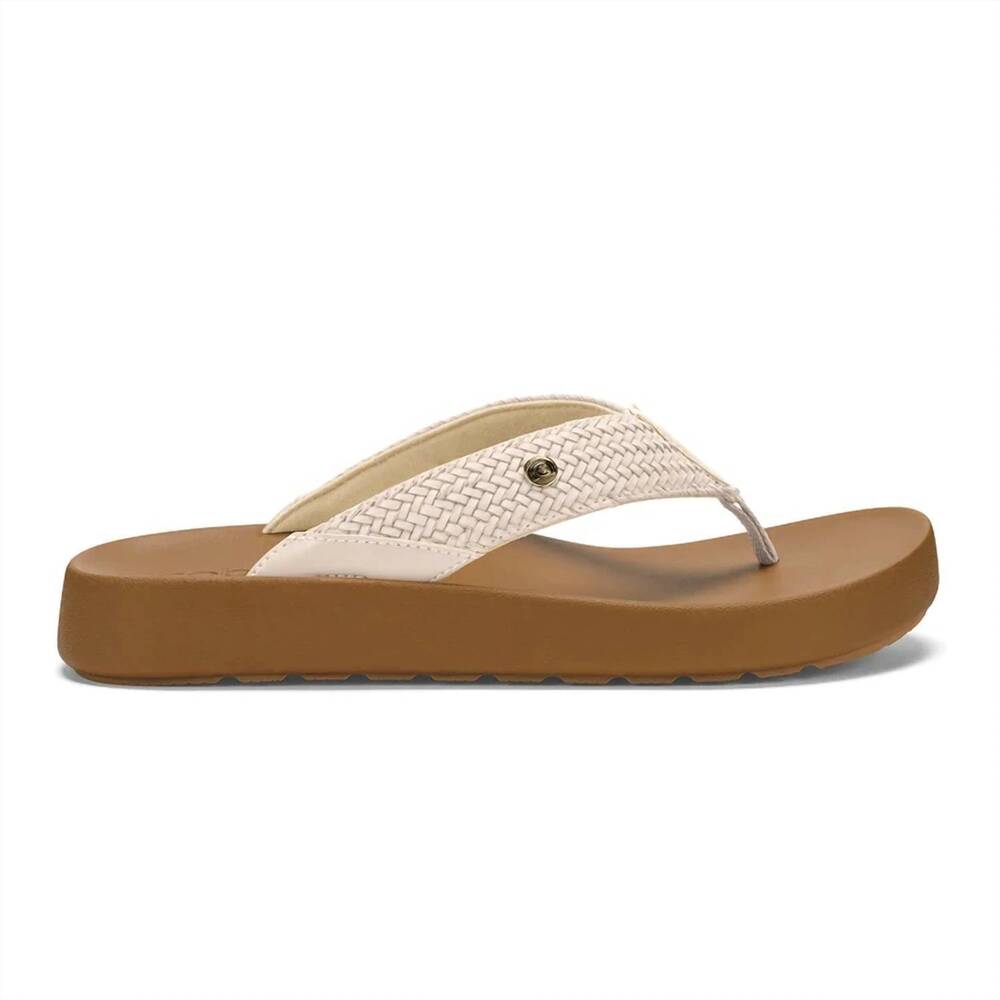 NEW COBIAN women's palmilla braided strap sandals in cream